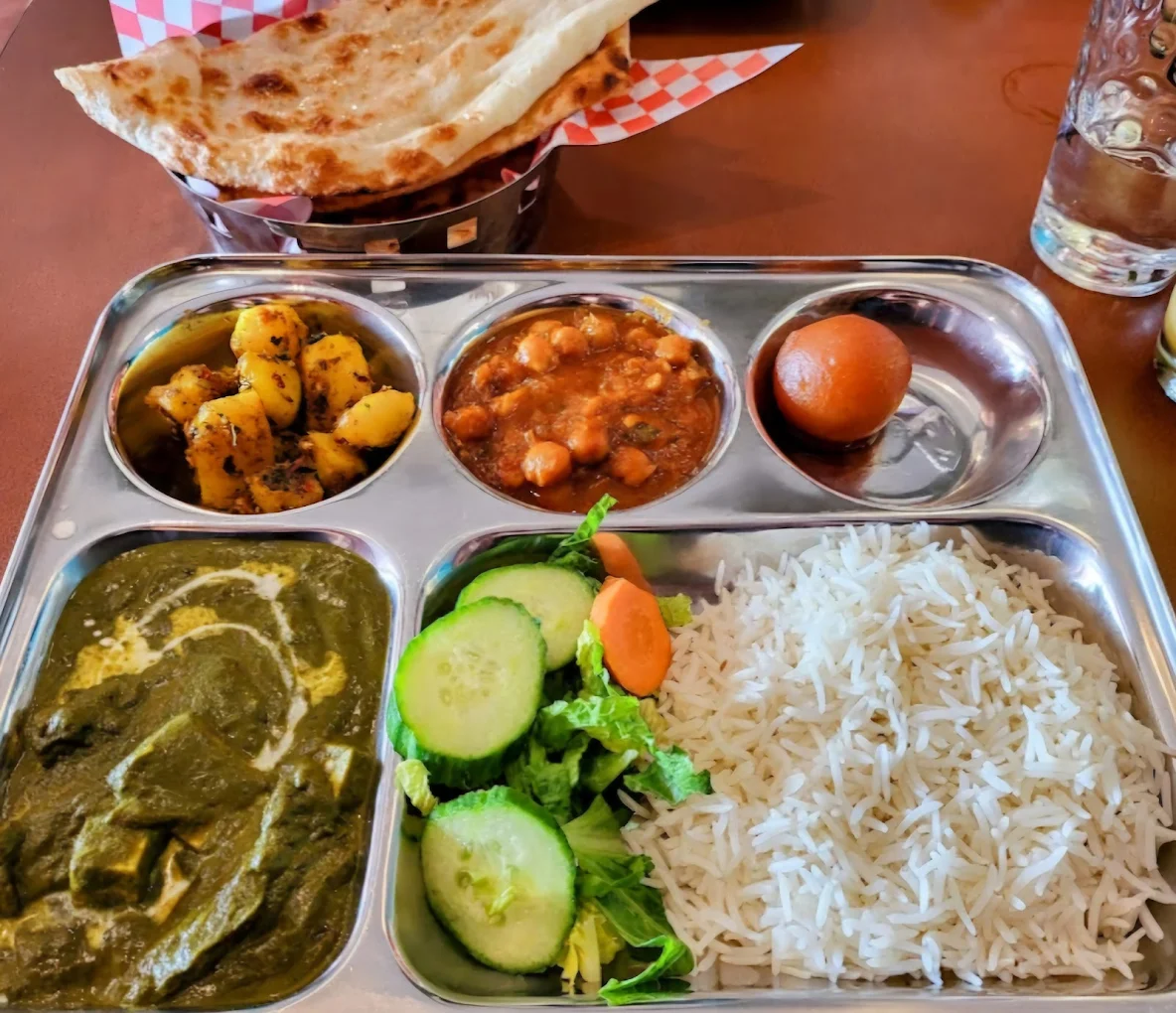 Palak paneer dish at Chacha Wow East Indian restaurant in Winnipeg