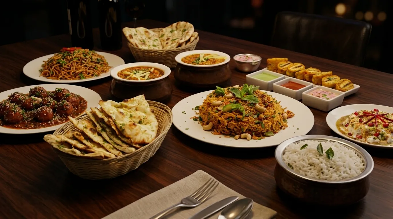 Authentic East Indian restaurant interior at Chacha Wow on Portage Ave, Winnipeg